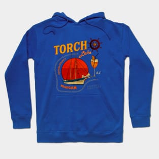 Torch Lake Boat Distressed Hoodie